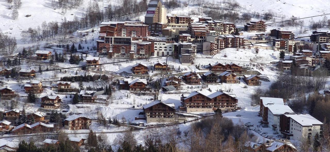T2 Meuble Tourisme 3 Etoiles, Pied Des Pistes-Parking Prive Avec Balcon Et Superbe Vue Les Deux Alpes Exterior foto